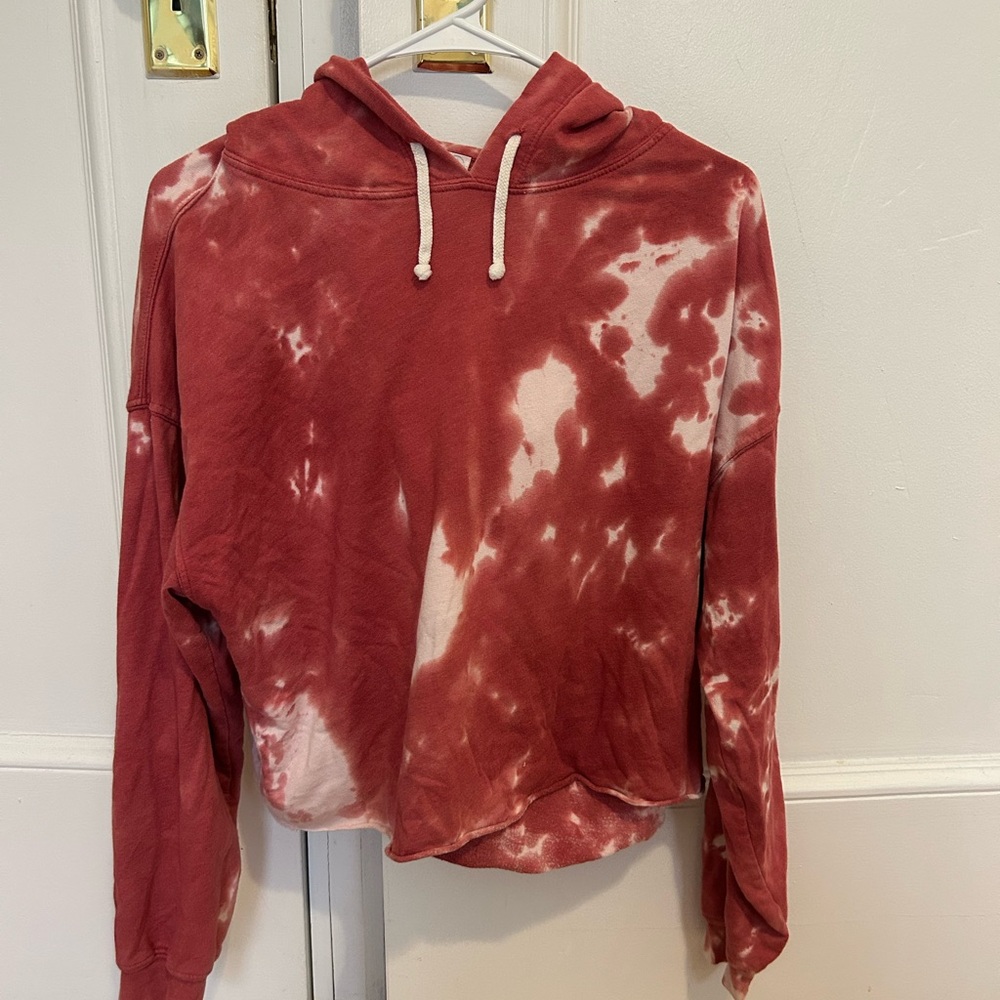 Treasure & Bond Maroon Tie Dye Hoodie
